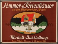 3m0018 SOMMER-U FERIENHAUSER 28x38 German museum/art exhibition 1908 Bichlmeier art, Holiday Homes!