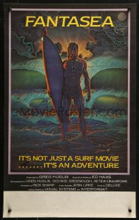 3p0015 FANTASEA Aust special poster 1979 cool Sharp artwork of surfer & ocean!