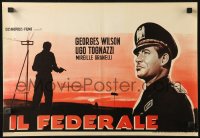 3p0162 FASCIST Belgian 1961 Luciano Salce's Il Federale, close-up artwork of Nazi Ugo Tognazzi!