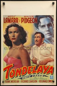 3p0202 WHITE CARGO Belgian 1951 different art of sexy Hedy Lamarr as Tondelayo & Walter Pidgeon!