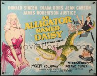 3p0038 ALLIGATOR NAMED DAISY English 1/2sh 1957 artwork of sexy Diana Dors in skimpy outfit!