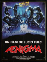 3p0105 AENIGMA French 18x24 1988 directed by Lucio Fulci, cool horror art by Luca Crovato!