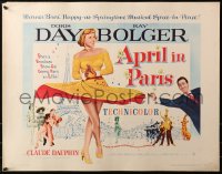 3p0772 APRIL IN PARIS 1/2sh 1953 pretty Doris Day and wacky Ray Bolger in France!