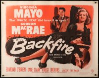 3p0779 BACKFIRE 1/2sh 1950 full-length sexy double-crossing Virginia Mayo seduces Gordon MacRae!