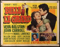 3p0786 BELLE LE GRAND style A 1/2sh 1951 art of sexy Vera Ralston who is a lady gambler by choice!