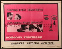 3p0797 BONJOUR TRISTESSE style B 1/2sh 1958 directed by Otto Preminger, great Saul Bass artwork!