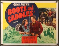 3p0798 BOOTS & SADDLES style A 1/2sh R1940s western cowboy Gene Autry and pretty Judith Allen, rare!