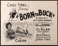 3p0801 BORN TO BUCK 1/2sh 1968 Casey Tibbs presents & directs, cool rodeo images!