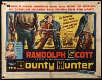 3p0803 BOUNTY HUNTER 1/2sh 1954 when the law put up the money Randolph Scott put on his guns!