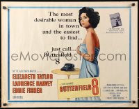 3p0811 BUTTERFIELD 8 style A 1/2sh 1960 call girl Elizabeth Taylor is the most desirable & easiest to find