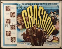 3p0837 CRASHOUT style B 1/2sh 1954 desperate caged men who go over the wall, cool prison break art!