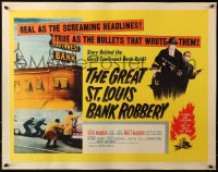 3p0903 GREAT ST. LOUIS BANK ROBBERY 1/2sh 1959 Molly McCarthy & Steve McQueen in his second movie!