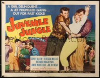 3p0953 JUVENILE JUNGLE style A 1/2sh 1958 a girl delinquent & a jet propelled gang out for fast kicks!