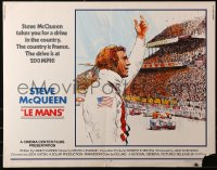 3p0963 LE MANS 1/2sh 1971 Tom Jung artwork of race car driver Steve McQueen waving at fans!