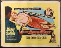 3p0974 LONG WAIT style A 1/2sh 1954 Mickey Spillane, art of Anthony Quinn & sexy girl tied up!