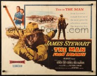 3p0991 MAN FROM LARAMIE style A 1/2sh 1955 different art of James Stewart, directed by Anthony Mann!
