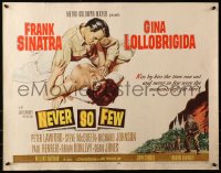 3p1015 NEVER SO FEW style A 1/2sh 1959 art of Frank Sinatra & sexy Gina Lollobrigida laying in bed!