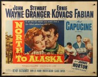 3p1020 NORTH TO ALASKA 1/2sh 1960 John Wayne & sexy Capucine in a fun-filled adventure in the Yukon!
