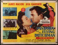 3p1031 PANDORA & THE FLYING DUTCHMAN style B 1/2sh 1951 romantic image of James Mason & Ava Gardner!