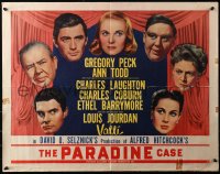 3p1033 PARADINE CASE style A 1/2sh 1948 Alfred Hitchcock, Gregory Peck, Ann Todd, Valli, Coburn!