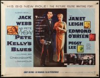 3p1040 PETE KELLY'S BLUES 1/2sh 1955 Jack Webb smoking & holding trumpet, sexy Janet Leigh!