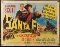 3p1074 SANTA FE 1/2sh 1951 art of cowboy Randolph Scott in New Mexico, directed by Irving Pichel