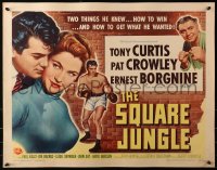 3p1104 SQUARE JUNGLE style A 1/2sh 1956 cool image of boxing Tony Curtis fighting in the ring!