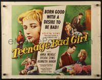 3p1125 TEENAGE BAD GIRL 1/2sh 1957 sexy Sylvia Syms was born good with a desire to be bad!