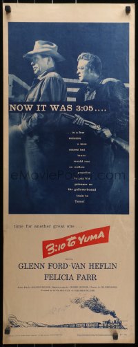3p0541 3:10 TO YUMA insert 1957 Glenn Ford, Van Heflin, Felicia Farr, from Elmore Leonard's story!