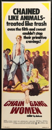 3p0573 CHAIN GANG WOMEN insert 1971 even filth & sweat couldn't stop their primitive cravings!