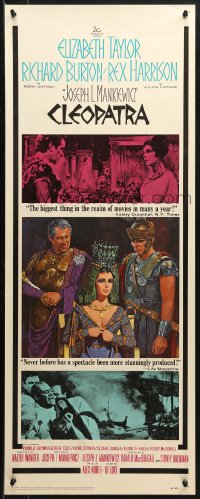 3p0580 CLEOPATRA insert 1964 Elizabeth Taylor, Richard Burton, Rex Harrison, Howard Terpning art!