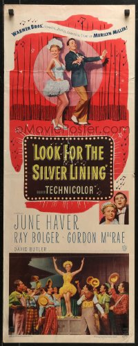 3p0654 LOOK FOR THE SILVER LINING insert 1949 art of June Haver & Ray Bolger dancing, Gordon MacRae