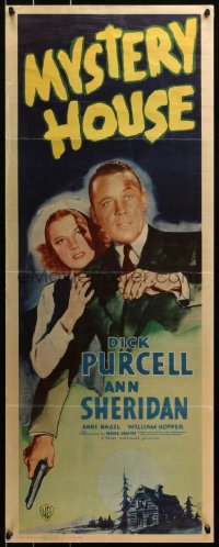 3p0668 MYSTERY HOUSE insert 1938 detective Dick Purcell helps Sheridan find her father's murderer!