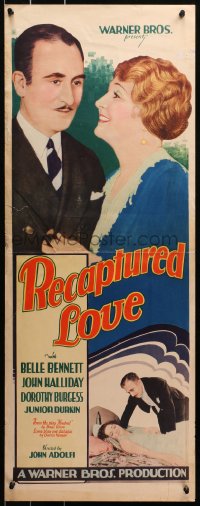 3p0688 RECAPTURED LOVE insert 1930 Belle Bennett, John Halliday, Dorothy Burgess, ultra-rare!