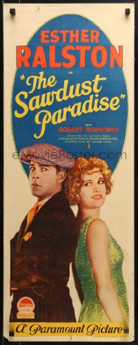 3p0701 SAWDUST PARADISE insert 1928 Esther Ralston works for evangelist & converts beau, ultra-rare!