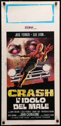 3p0294 CRASH Italian locandina 1977 an occult object drives car to create mass of twisted metal!