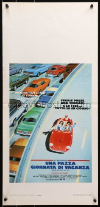 3p0311 FERRIS BUELLER'S DAY OFF Italian locandina 1987 best art of Broderick & friends in Ferrari!