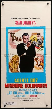 3p0318 GOLDFINGER Italian locandina R1970s different art of Sean Connery as James Bond 007!