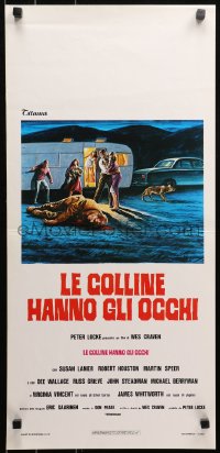 3p0323 HILLS HAVE EYES Italian locandina 1978 Craven, completely different artwork outside trailer!