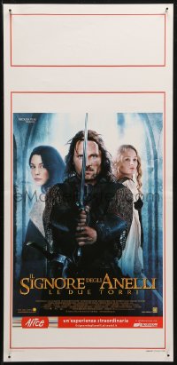 3p0345 LORD OF THE RINGS: THE TWO TOWERS Italian locandina 2002 Jackson & J.R.R. Tolkien, trio!