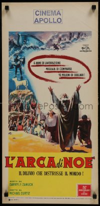 3p0360 NOAH'S ARK Italian locandina R1960 Michael Curtiz, the flood that destroyed the world!