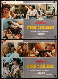3p0213 BAWDY TALES group of 7 Italian 18x26 pbustas 1973 Pier Paolo Pasolini's Storie Scellerate, Symeoni dayglo art!