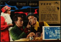 3p0251 PEPE Italian 18x27 pbusta 1961 Cantinflas putting finger on Durante's nose, Lemmon in drag!
