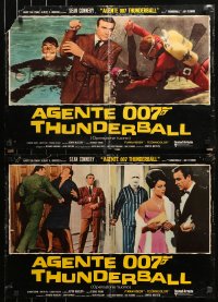 3p0224 THUNDERBALL group of 3 Italian 18x26 pbustas R1971 Sean Connery as agent James Bond 007!