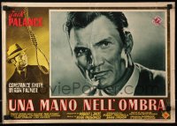 3p0267 MAN IN THE ATTIC Italian 13x19 pbusta 1954 artwork & super close-up creepy Jack Palance!