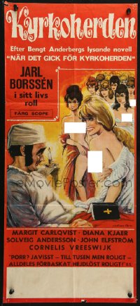 3p0013 LUSTFUL VICAR Swedish stolpe 1970 Kyrkoherden, Swedish religious sex, Bjorne art!