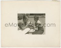 3r0075 ABOVE THE CLOUDS candid 8x10.25 still 1933 Richard Cromwell & Dorothy Wilson with kittens!