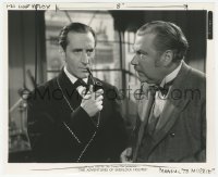 3r0081 ADVENTURES OF SHERLOCK HOLMES 8.25x10 still 1939 detective Basil Rathbone & Nigel Bruce!