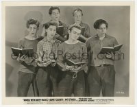 3r0092 ANGELS WITH DIRTY FACES 8x10.25 still 1938 The Dead End Kids singing with hymn books!