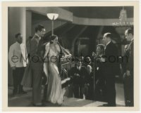 3r0239 FREE SOUL 8.25x10 still 1931 beautiful Norma Shearer & Clark Gable by group of men on stairs!